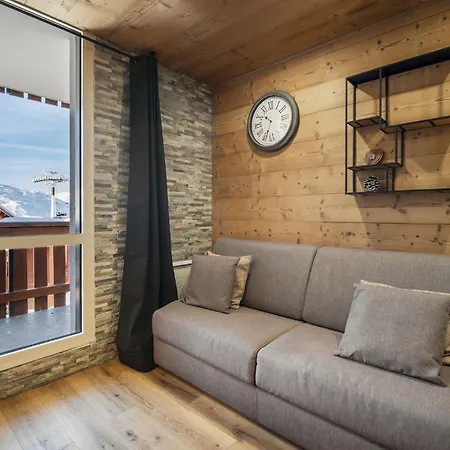 Stylish Apt, Alpine Nest With Panoramic Vt Views, Sleeps 4 - Les Hauts De La Vanoise Apartment Val Thorens
